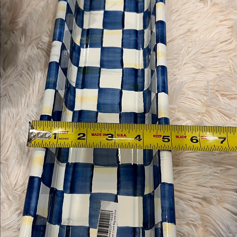MacKenzie-Childs Royal Check Baguette Dish - Picture 7 of 7
